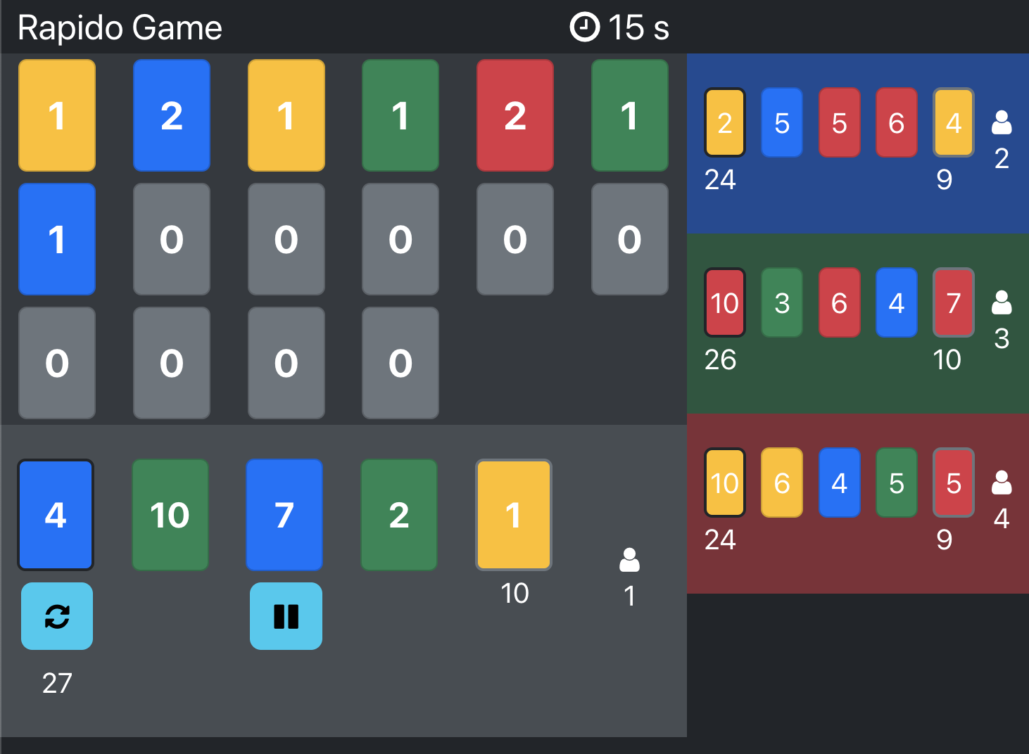 Rapido Game (JS)